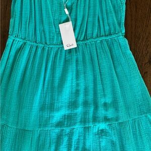 NEW (with tag) Rails Green Ruffled Tiered Blakely Sundress